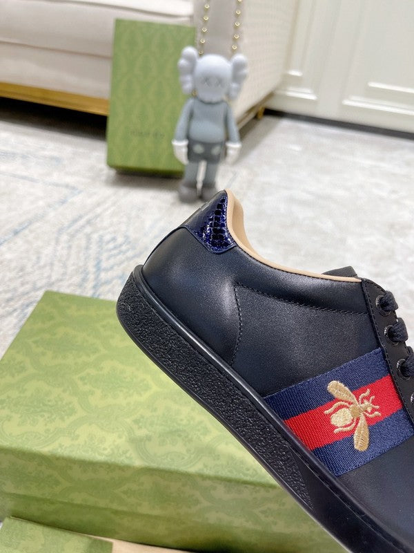 Gucci sneakers detailed view showing premium designer craftsmanship