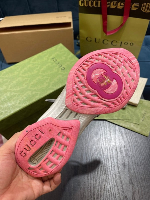 Gucci sneakers detailed view showing premium designer craftsmanship