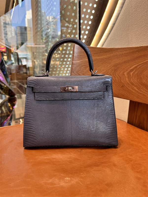 Sleek bag shown from front angle