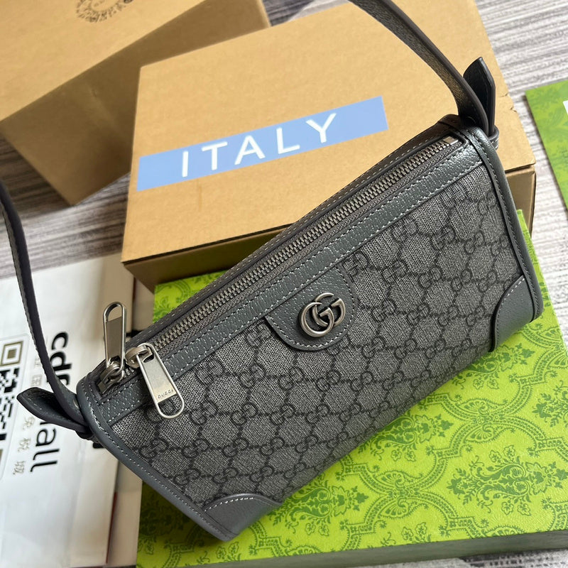 Close-up detail of modern signature women's handbag – women's statement bag