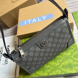 Close-up detail of modern signature women's handbag – women's statement bag