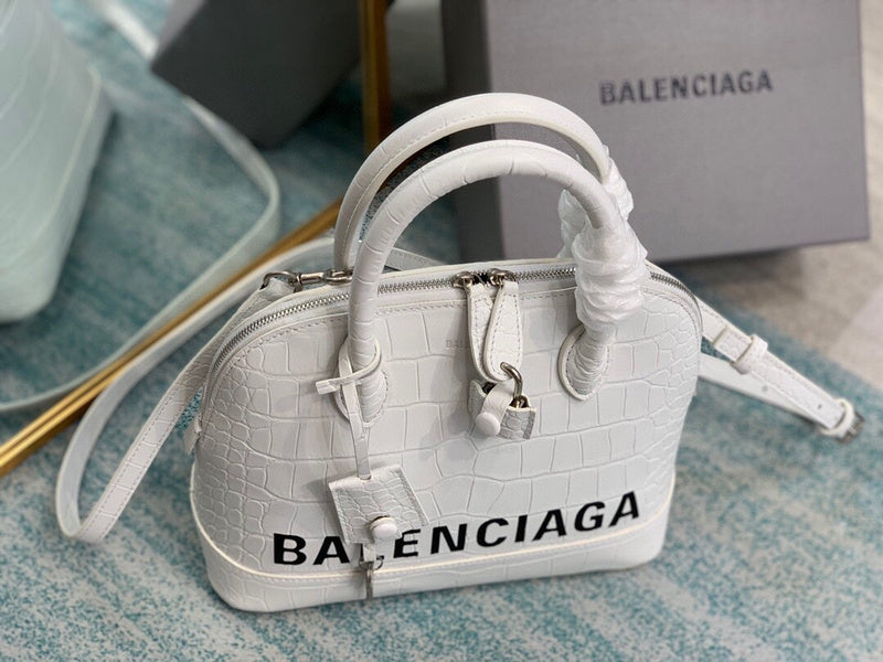 Chic Vegan Leather Handbag - Polished Finish | Women's Fashion Handbag #659 - alternate angle view (image 8) of designer-inspired handbag