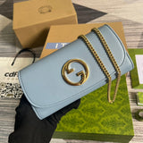 Side profile of polished signature women's handbag – women's premium purse