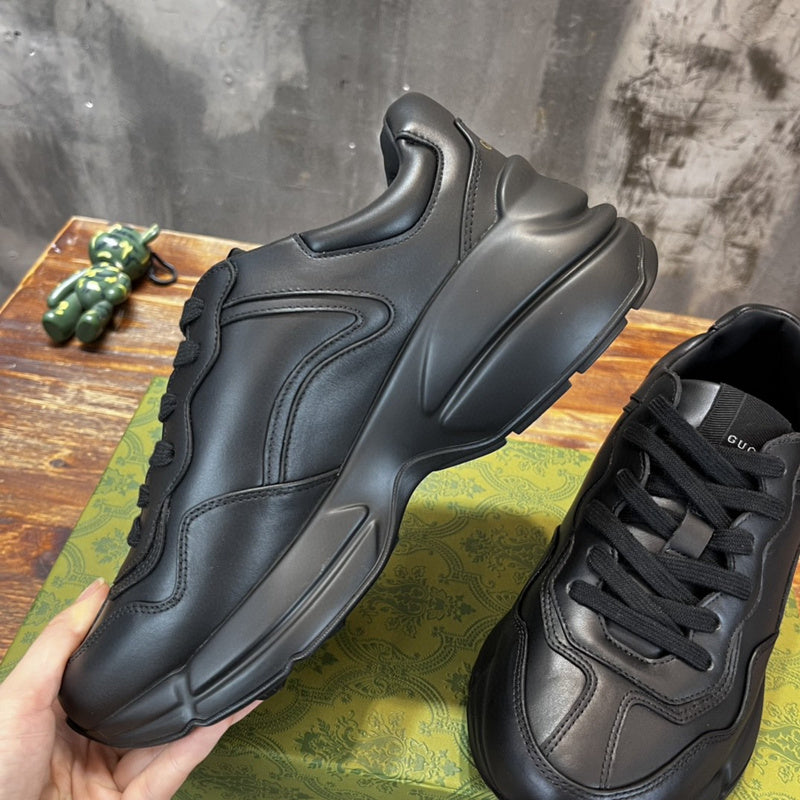 Gucci fresh white-and-black luxury sneakers view 6 signature lace-up style