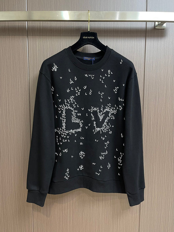 Front view of Louis Vuitton luxury clothing with tailored silhouette