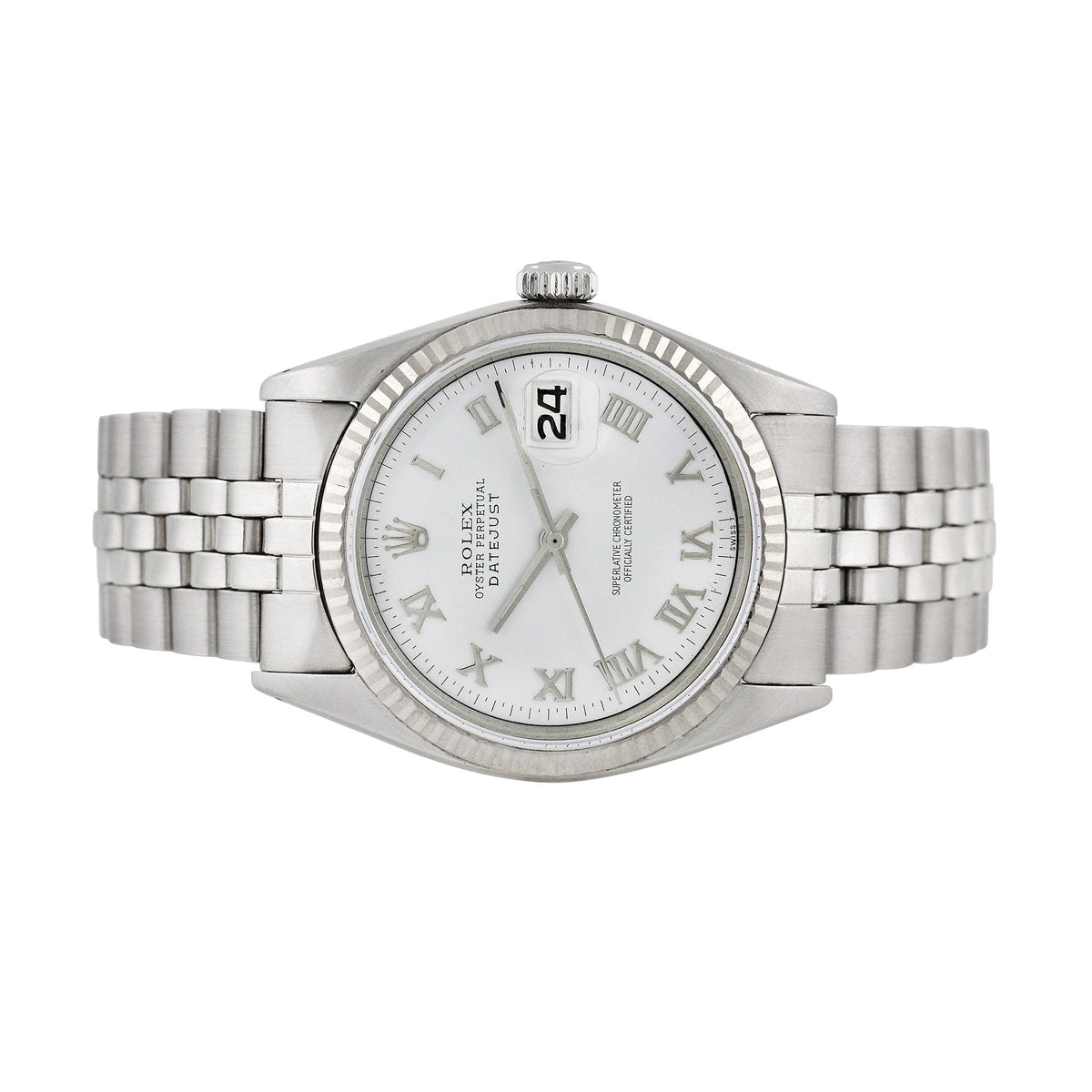 Front view of Rolex men's watch
