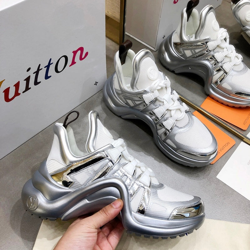 Louis Vuitton Tan Ankle Strap Heels - Lifestyle Styling Shot