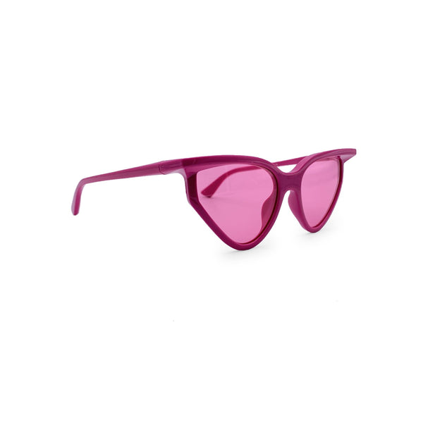 Balenciaga Pink Fuchsia Cat Eye Sunglasses Bb0101S 56/19 140Mm — Designer Fashion Sunglasses