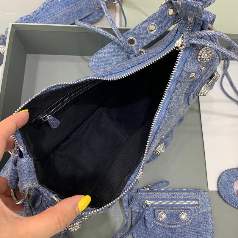 Structured Premium PU Leather Handbag - Chic Everyday Appeal | Women's Fashion Handbag #359 - styled full view (image 7) of designer-inspired handbag