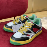 Gucci two-tone luxury sneakers view 8 signature lace-up style