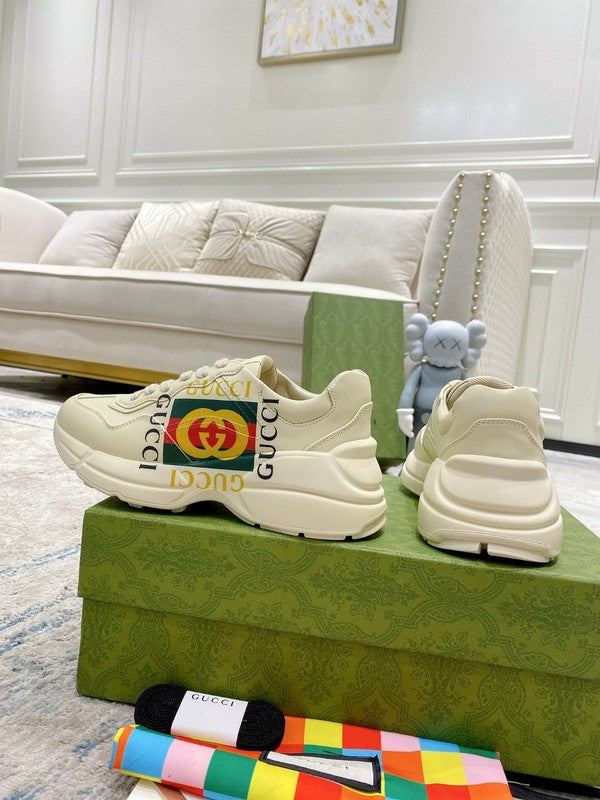 Gucci bold contrast luxury sneakers view 7 sleek tonal finish