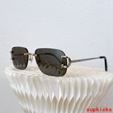 Close-up detail view of Cartier unisex sunglasses