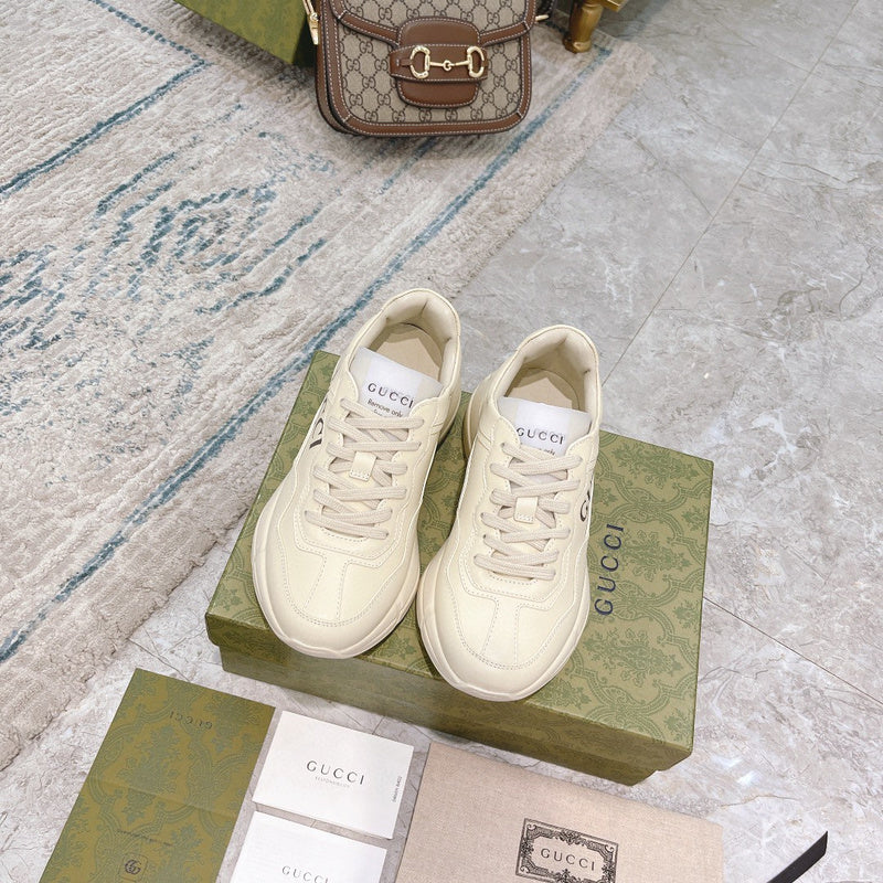 Gucci stone beige luxury sneakers view 9 chunky sole construction