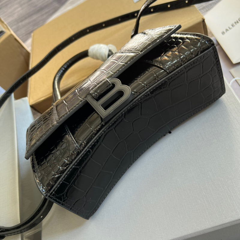 Polished Faux Leather Handbag - Modern Structured Build | Women's Everyday Carry Handbag #281 - styled full view (image 7) of designer-inspired handbag