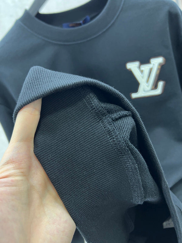 Back view of Louis Vuitton luxury clothing with logo-detail design