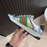 Gucci clean off-white luxury sneakers view 8 bold athletic profile