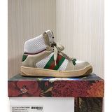Gucci muted earth tones luxury sneakers view 6 retro runner design