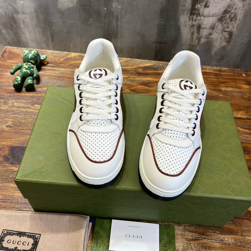 Gucci muted earth tones luxury sneakers view 8 cushioned comfort fit