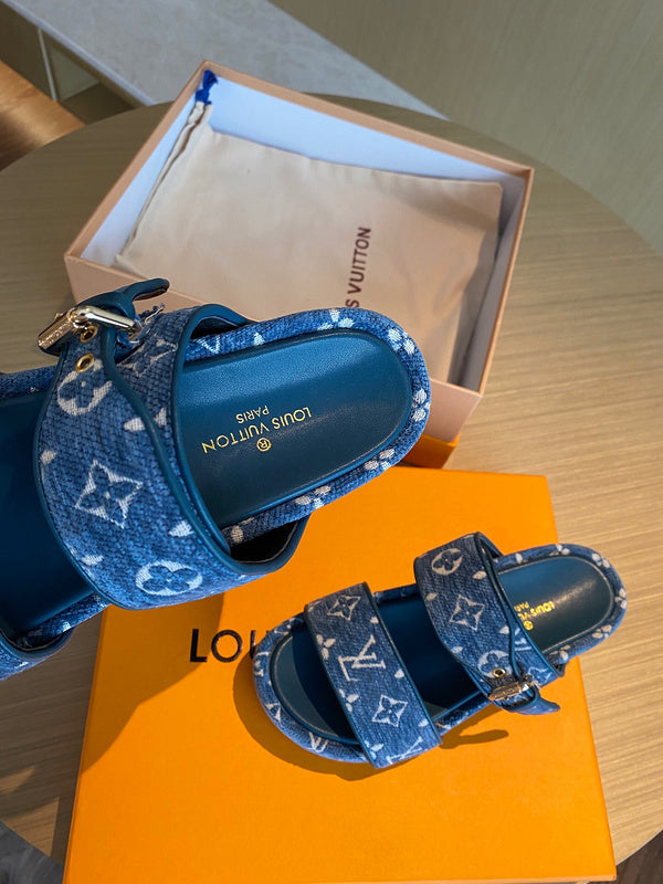 Louis Vuitton Grey Slingback Heels - Lifestyle Styling Shot