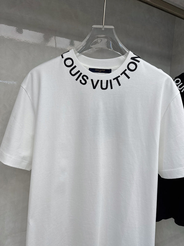 Flat lay presentation of Louis Vuitton cotton t-shirt with streetwear-inspired cut