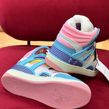 Side profile of Gucci muted earth tones sneakers everyday casual design
