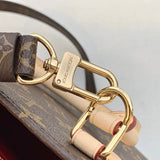 Handle and strap detail of modern elevated women's handbag – women's premium purse