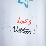 Flat lay presentation of Louis Vuitton cotton t-shirt with monogram-inspired silhouette