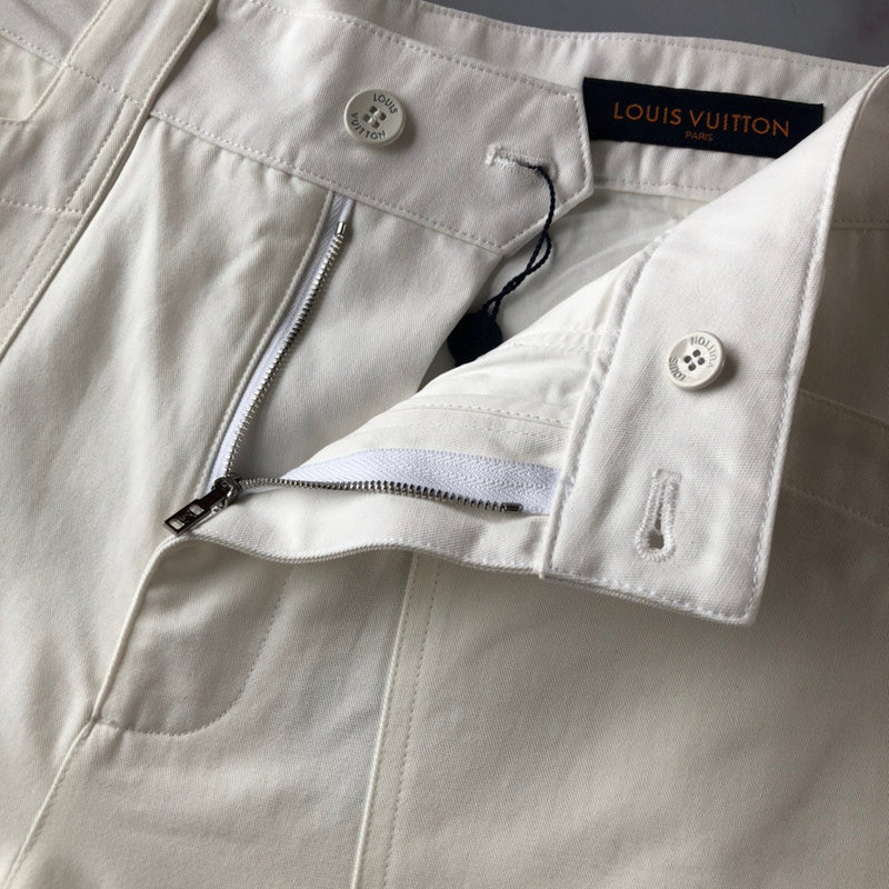 Close-up detail shot of Louis Vuitton cotton t-shirt with streetwear-inspired cut