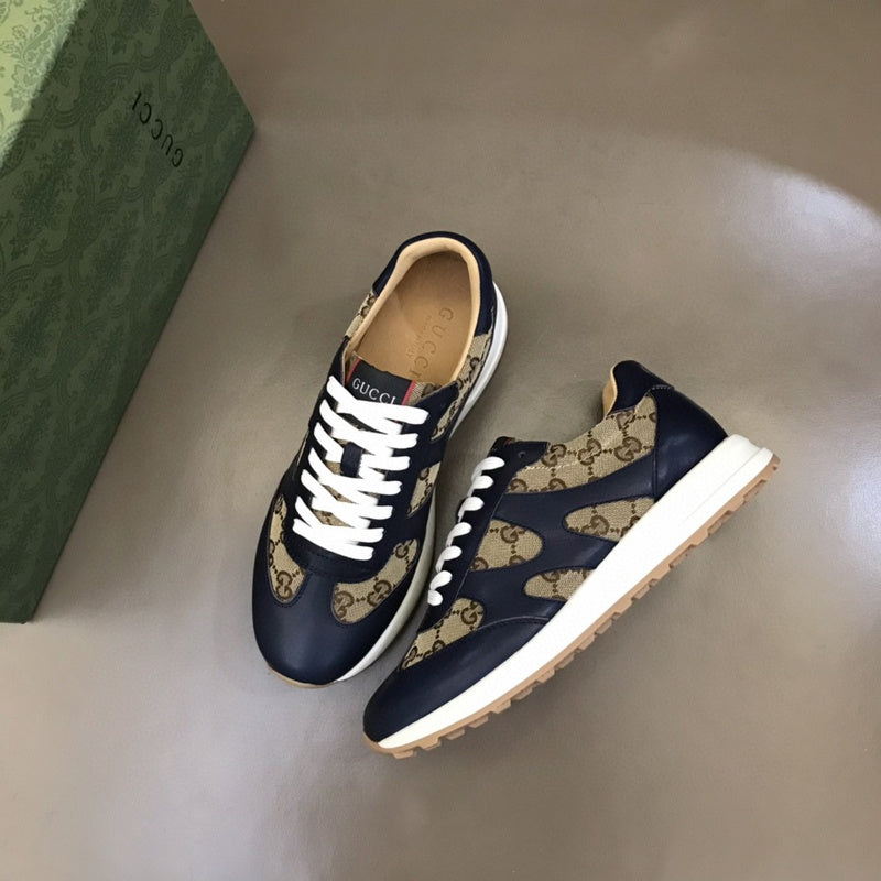 Gucci tonal black luxury sneakers view 9 premium leather build