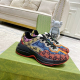 Gucci Luxury sneakers in clean off-white chunky sole construction front view