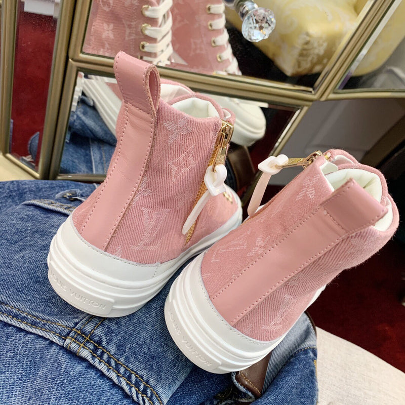 Louis Vuitton luxury shoes detail shot