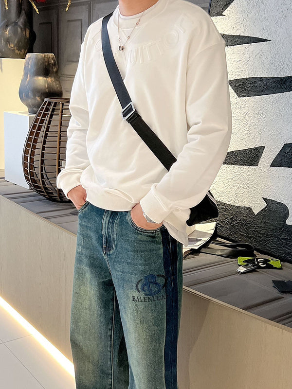 Back view of Louis Vuitton luxury clothing with relaxed-fit cut