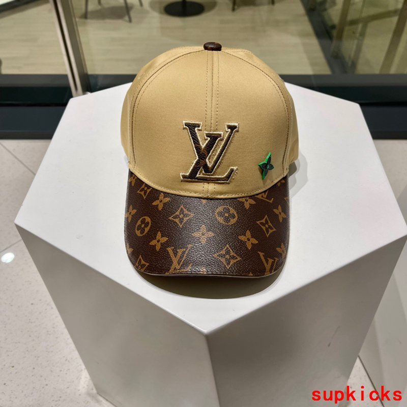 Close-up detail view of Louis Vuitton unisex cap