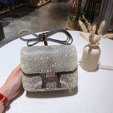 Statement handbag styled for everyday wear