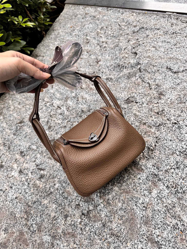 Side view of chic structured handbag