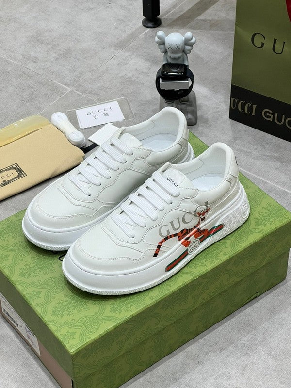 Gucci neutral cream luxury sneakers view 10 signature lace-up style