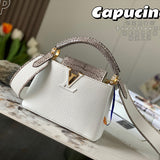 Side profile of classic polished women's handbag – women's designer-style accessory