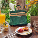 Close-up detail of curated bag design