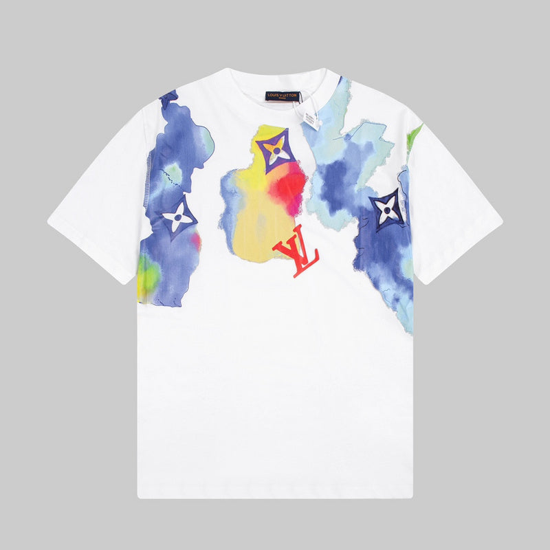 Close-up detail shot of Louis Vuitton cotton t-shirt with everyday silhouette