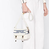 Top view of sleek everyday-luxe women's handbag – women's designer-style accessory