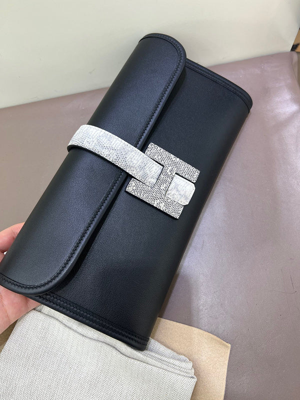 Side view of timeless structured handbag