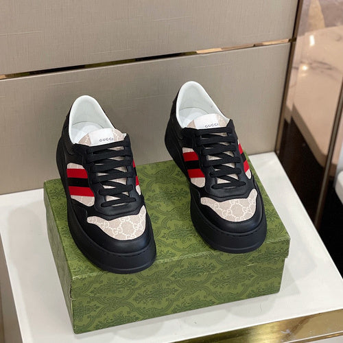 Gucci muted earth tones luxury sneakers view 11 retro runner design