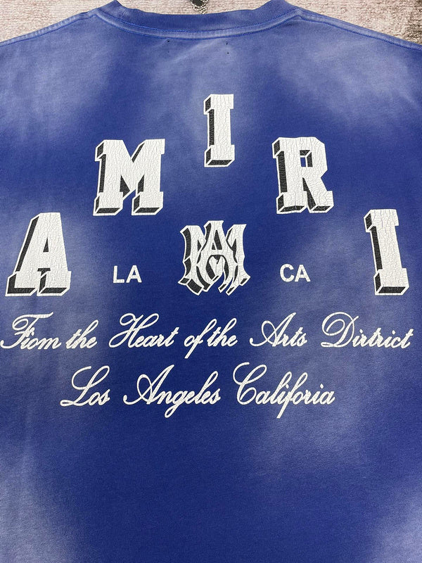 Close-up of Amiri t-shirt craftsmanship
