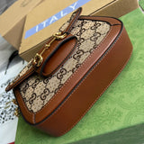 Side profile of signature premium women's handbag – women's luxury accessory