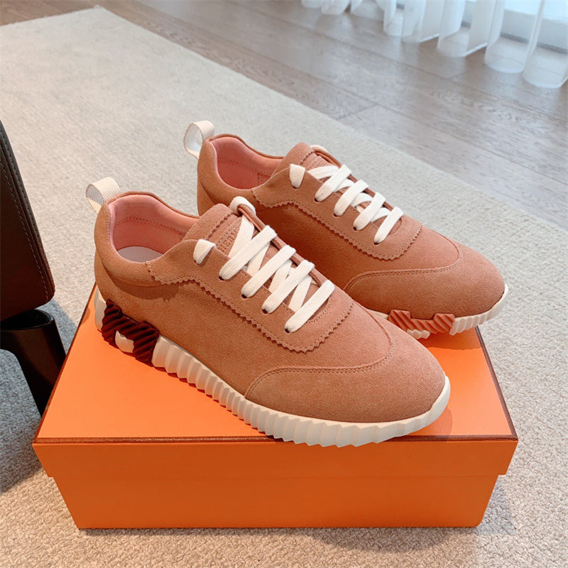 Hermès Nude Classic Ballet Flats - Full Silhouette View