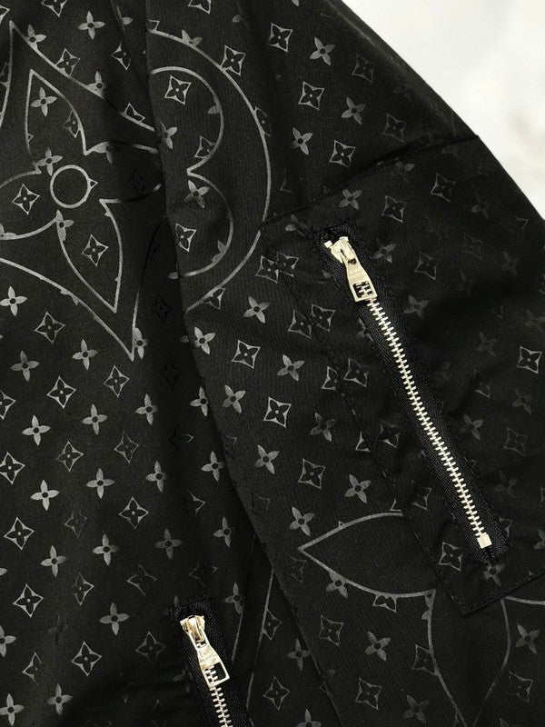 Close-up detail shot of Louis Vuitton luxury clothing with tailored silhouette