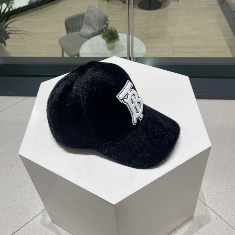 Angled view of Burberry unisex cap