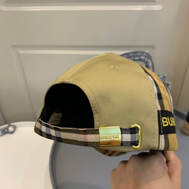 Side view of Burberry unisex cap