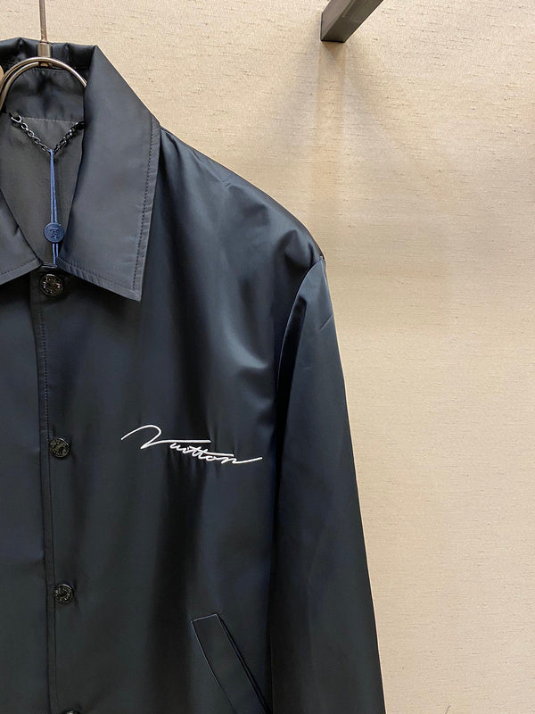 Close-up detail shot of Louis Vuitton luxury clothing with everyday silhouette
