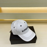 Close-up detail view of Burberry unisex cap
